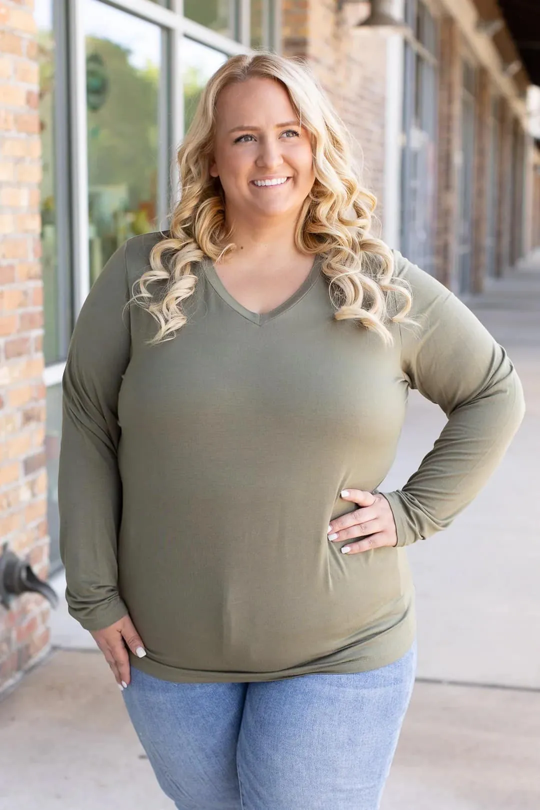 Larissa Premium Vneck Long Sleeve in Solids (9 COLORS!)