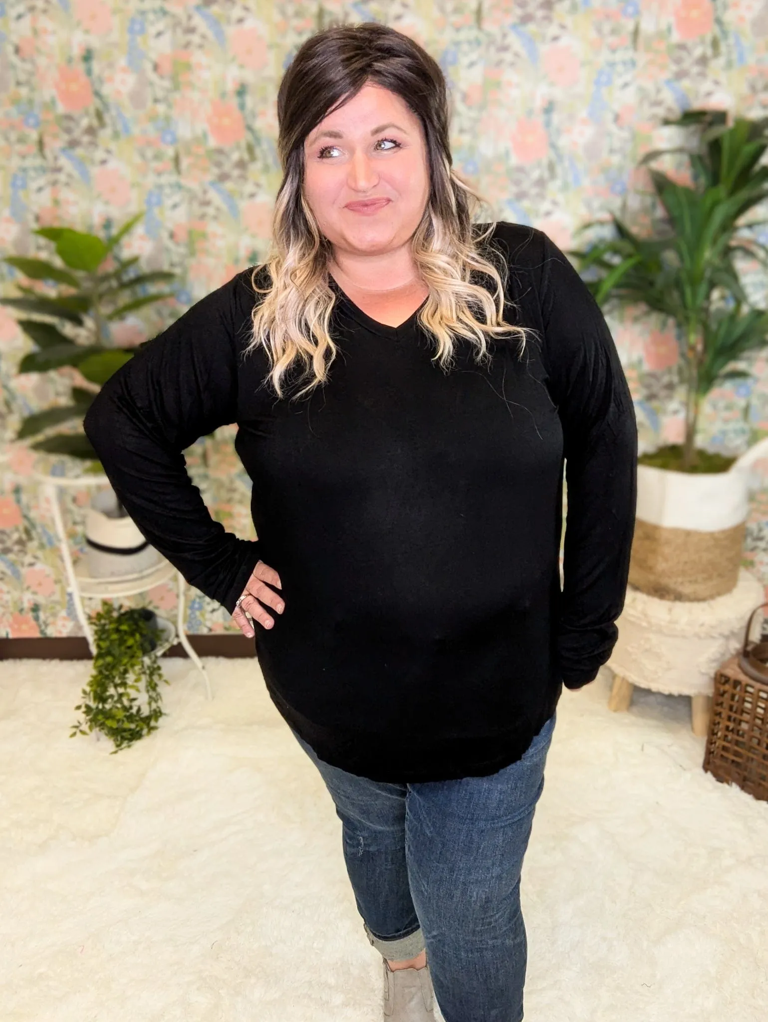 Larissa Premium Vneck Long Sleeve in Solids (9 COLORS!)
