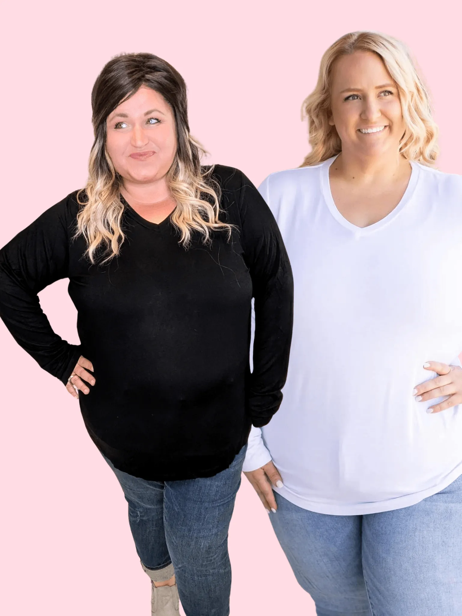 Larissa Premium Vneck Long Sleeve in Solids (9 COLORS!)