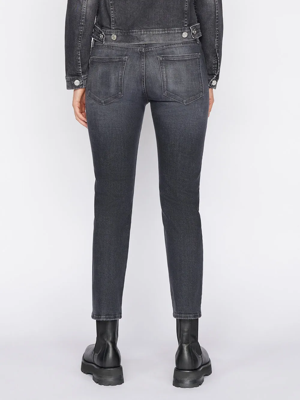 Le High Straight Denim in Black Oak