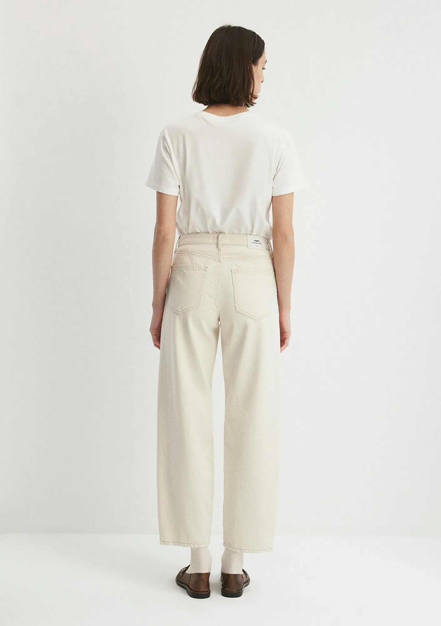 Leila Cream Mavi Premium Jean Pants