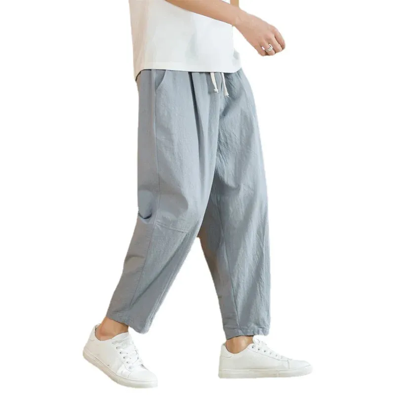 LeinenLux Herren Baumwoll-Leinen Freizeithose