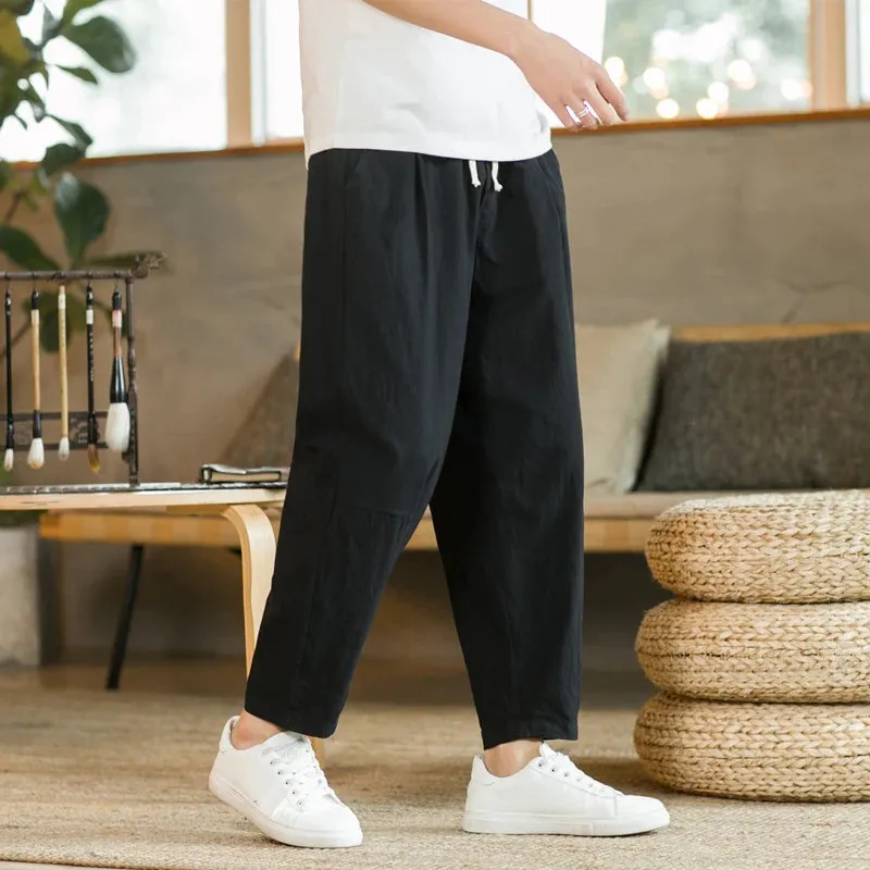 LeinenLux Herren Baumwoll-Leinen Freizeithose