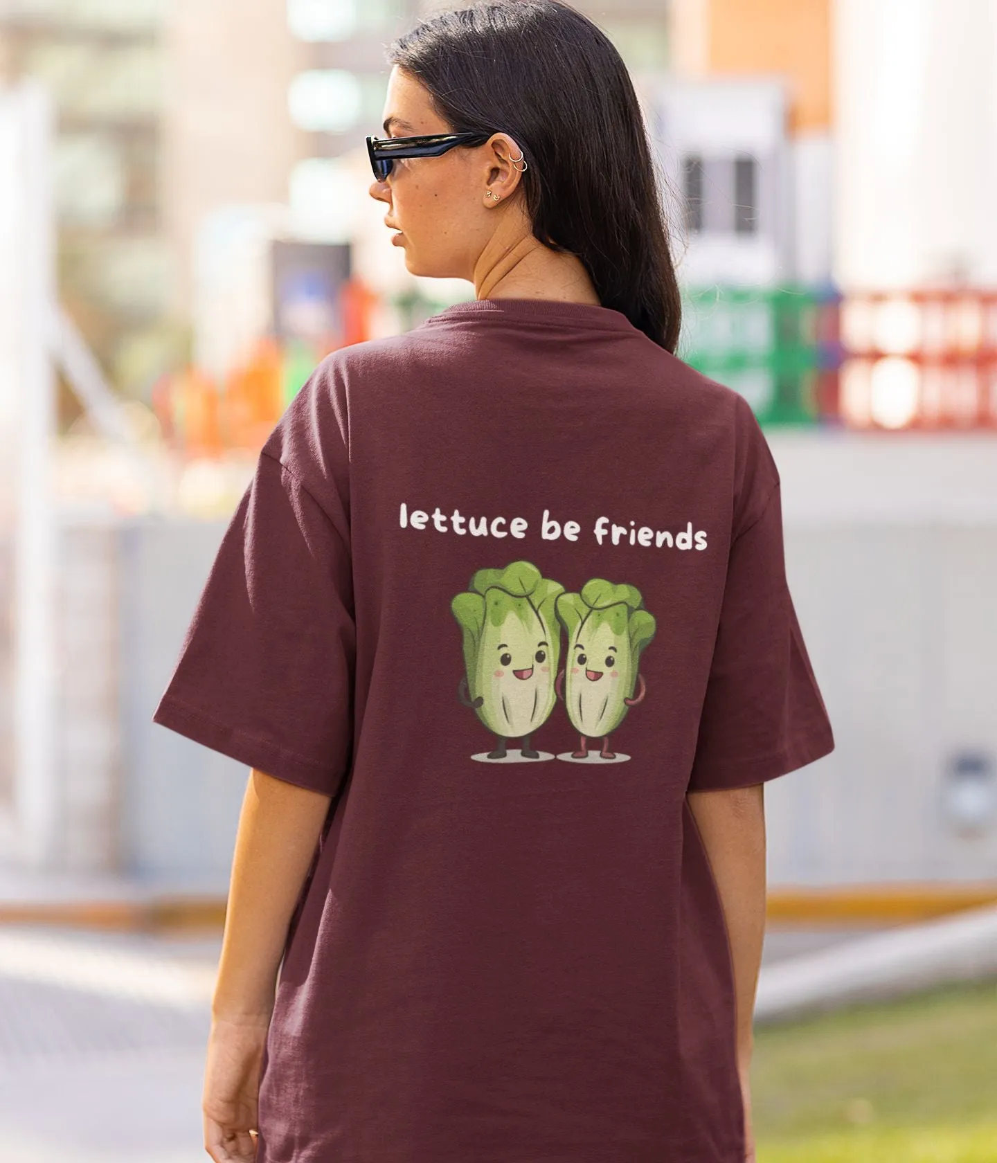 Lettuce Be Friends - Unisex Oversized Classic T-Shirt - Dark
