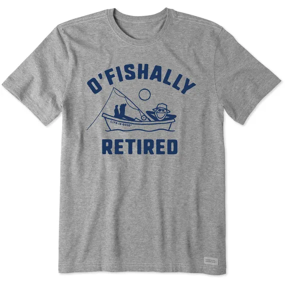 Life is Good Men's O'Fishally Retired Crusher Tee