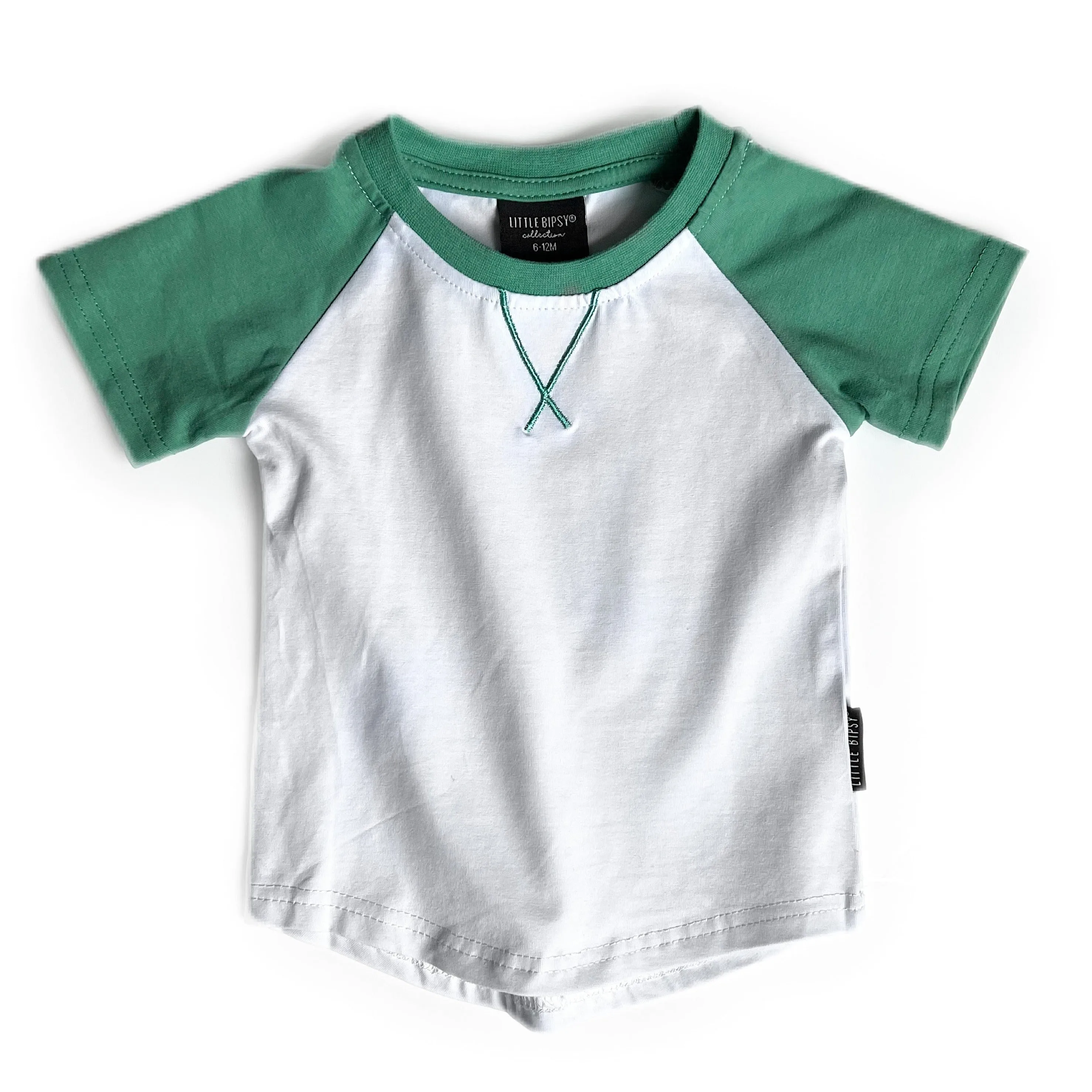 Little Bipsy Short Sleeve Baseball Tee - Kiwi