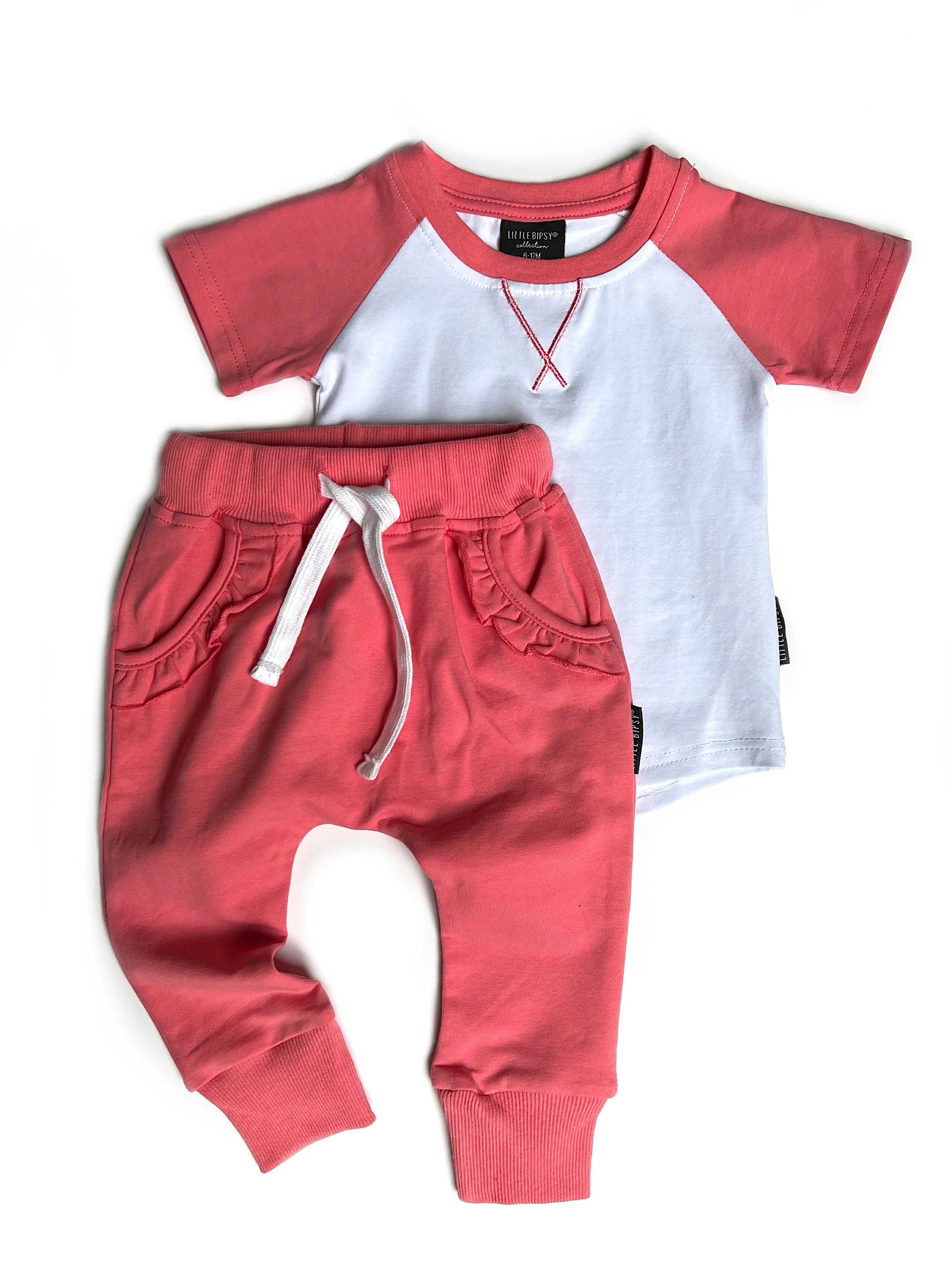 Little Bipsy Short Sleeve Baseball Tee - Strawberry