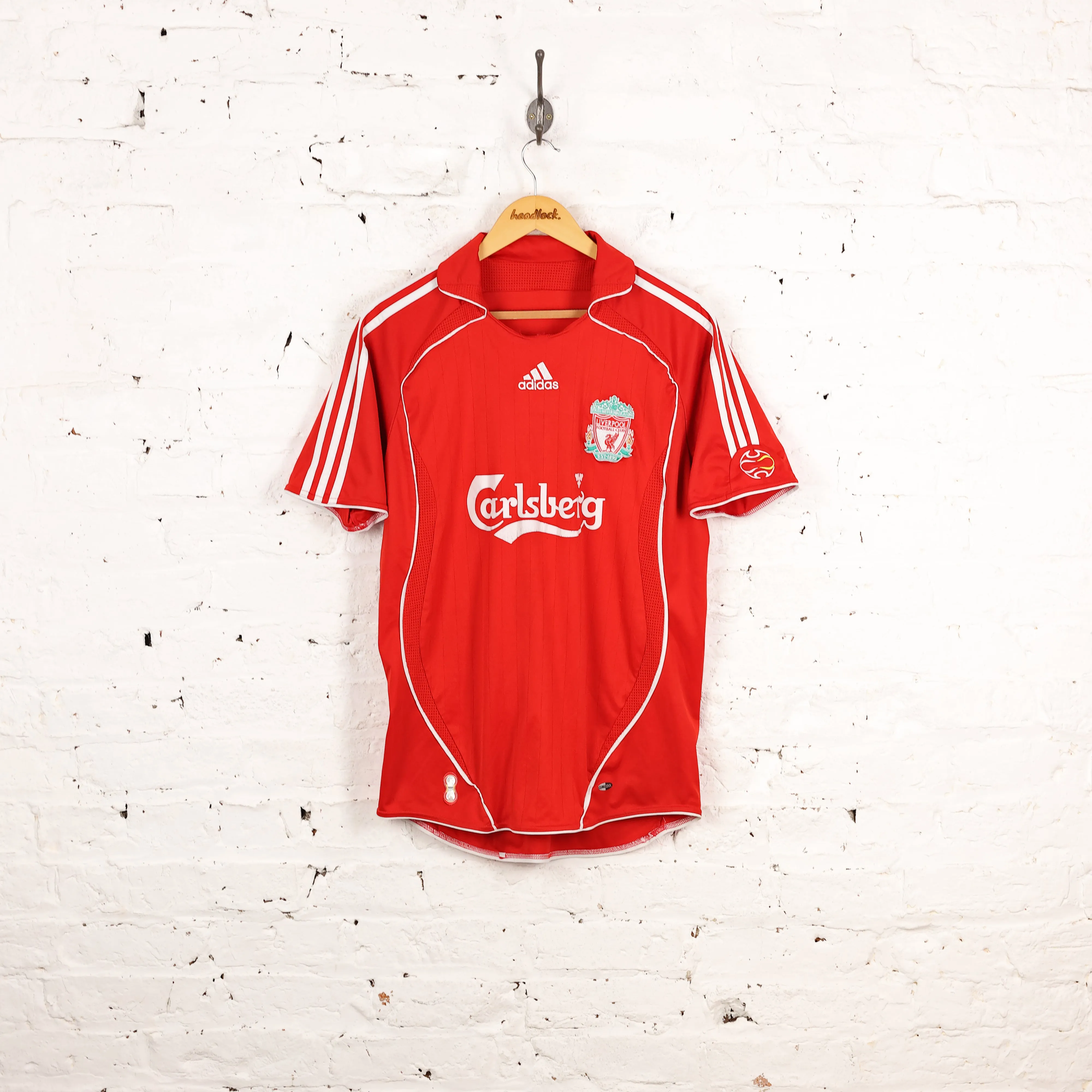 Liverpool 2007 Adidas Home Football Shirt - Red - L