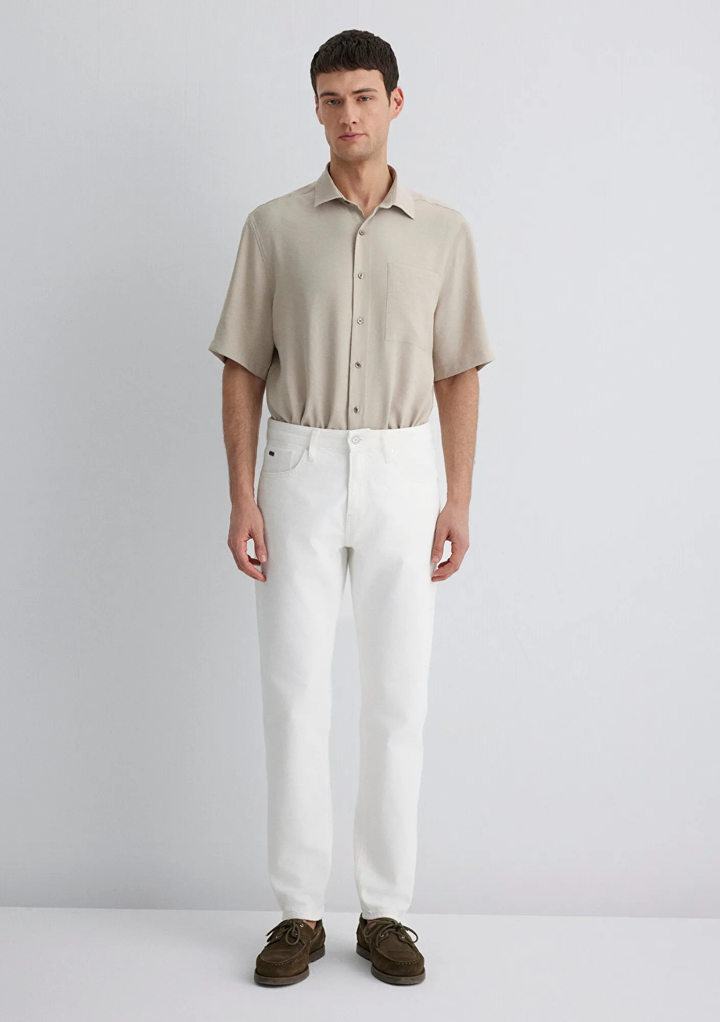 London Off White Classic Denim Jean Pants