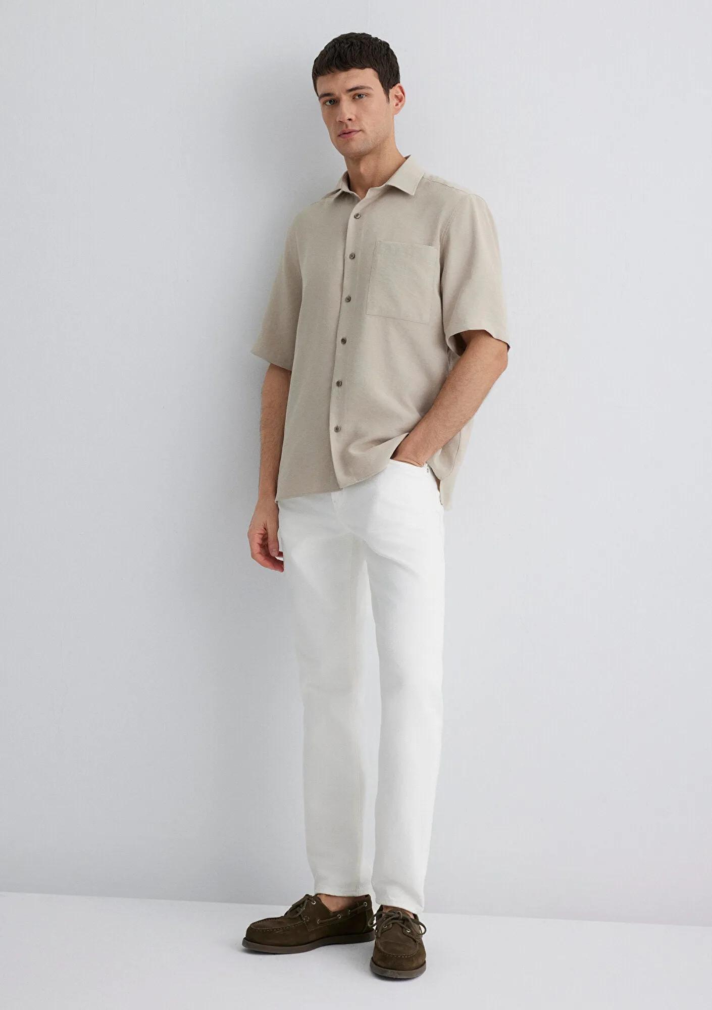 London Off White Classic Denim Jean Pants