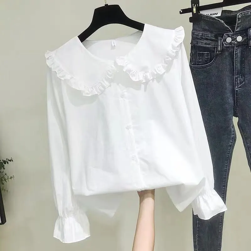 Long Sleeve Sailor Collar Blouse Shirts