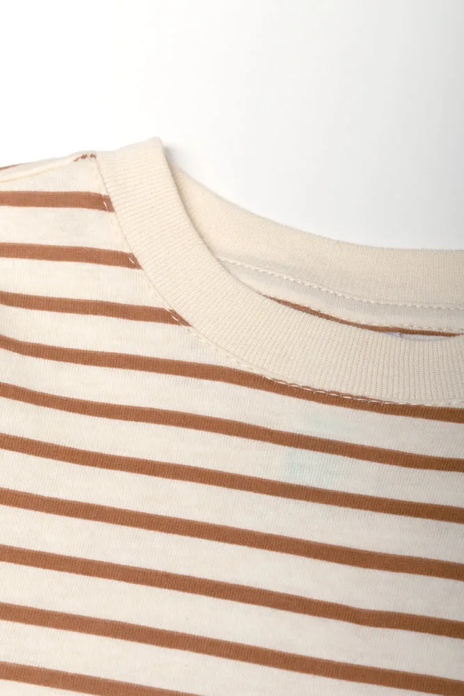 Long Sleeve Stripe T-Shirt Natural