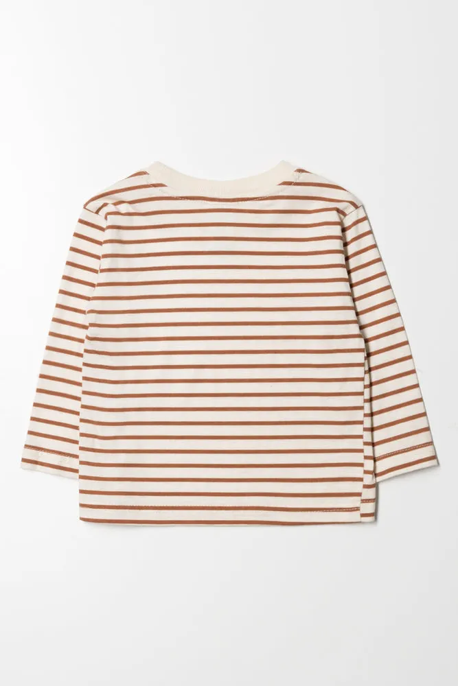 Long Sleeve Stripe T-Shirt Natural
