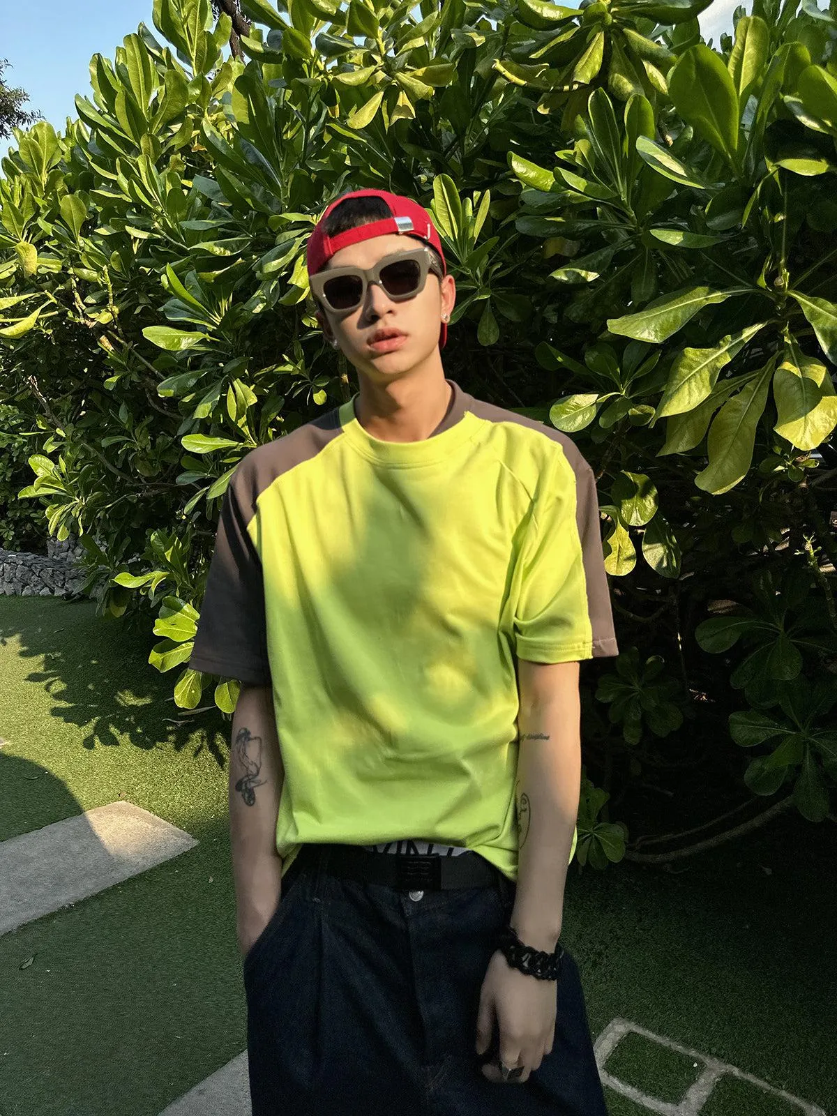 Loose-fit Color-block T-shirt