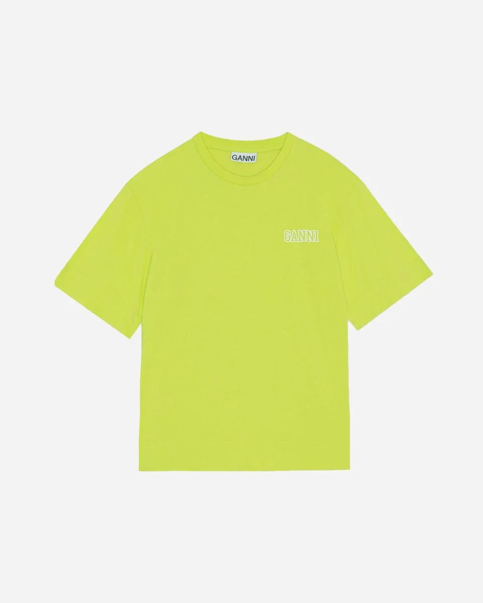 Loose Fit O-neck Jersey - Lime Popsicle