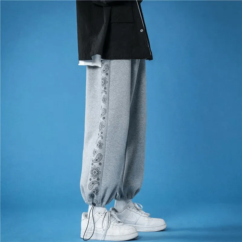 Loose Tie Foot Casual Trousers Men'S Fashion