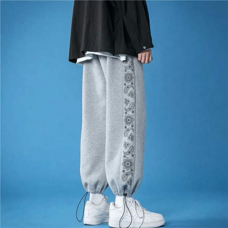 Loose Tie Foot Casual Trousers Men'S Fashion