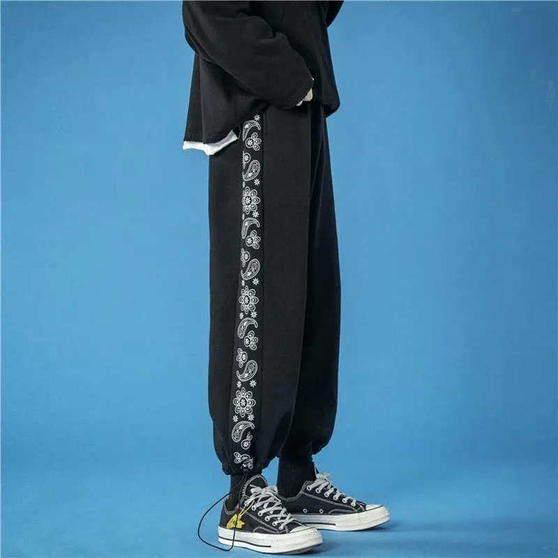 Loose Tie Foot Casual Trousers Men'S Fashion