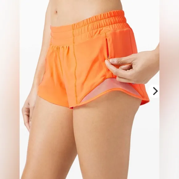 Lululemon Hotty Hot Short II *2.5&quot; Highlight Orange