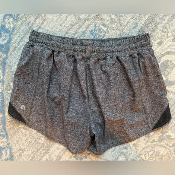 Lululemon Hotty Hot Short II *Long 4&quot; Heather Lux Multi Black