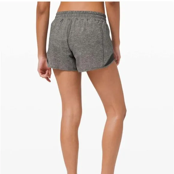 Lululemon Hotty Hot Short II *Long 4&quot; Heather Lux Multi Black