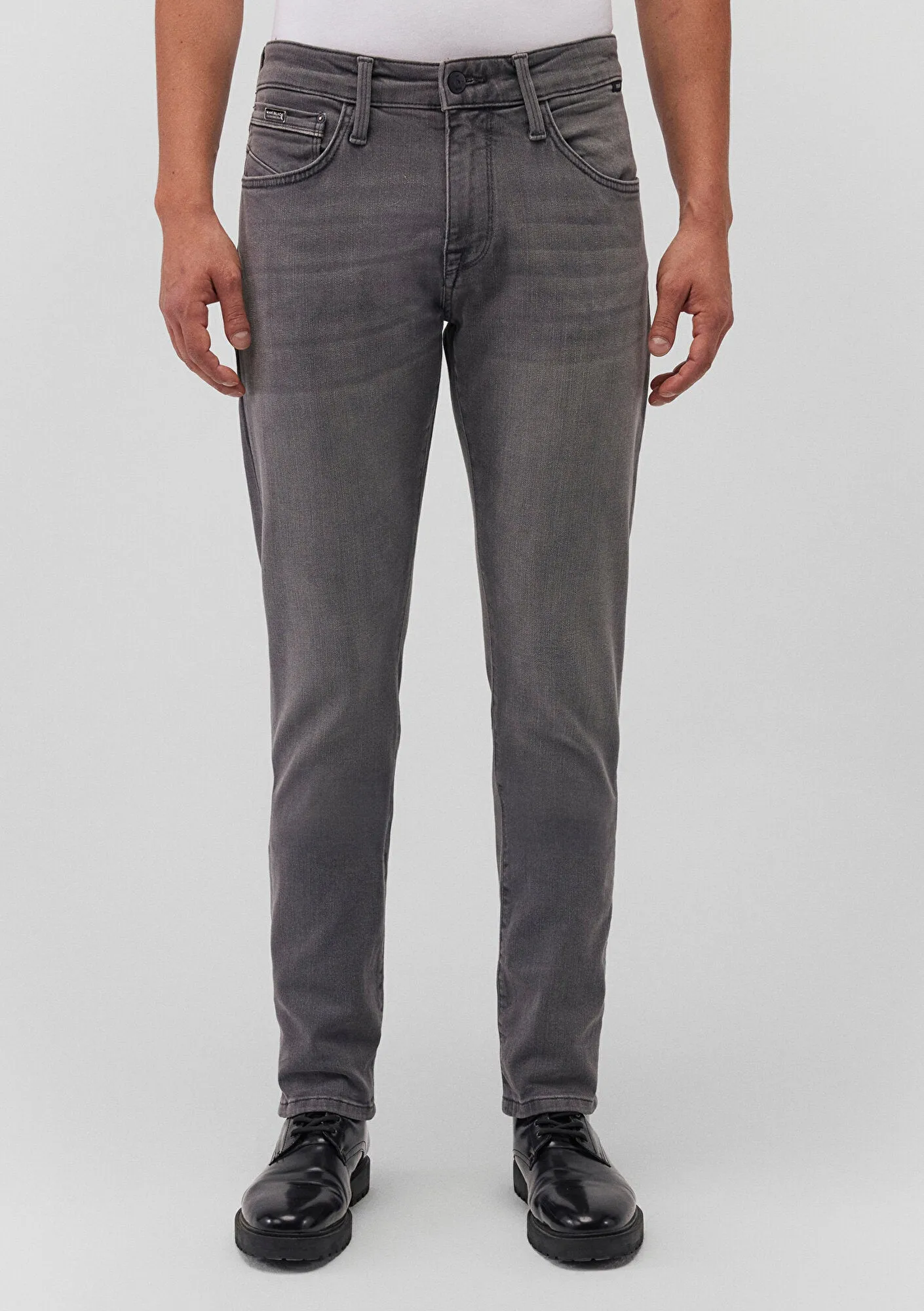 Marcus Light Grey Mavi Black Jean Pants