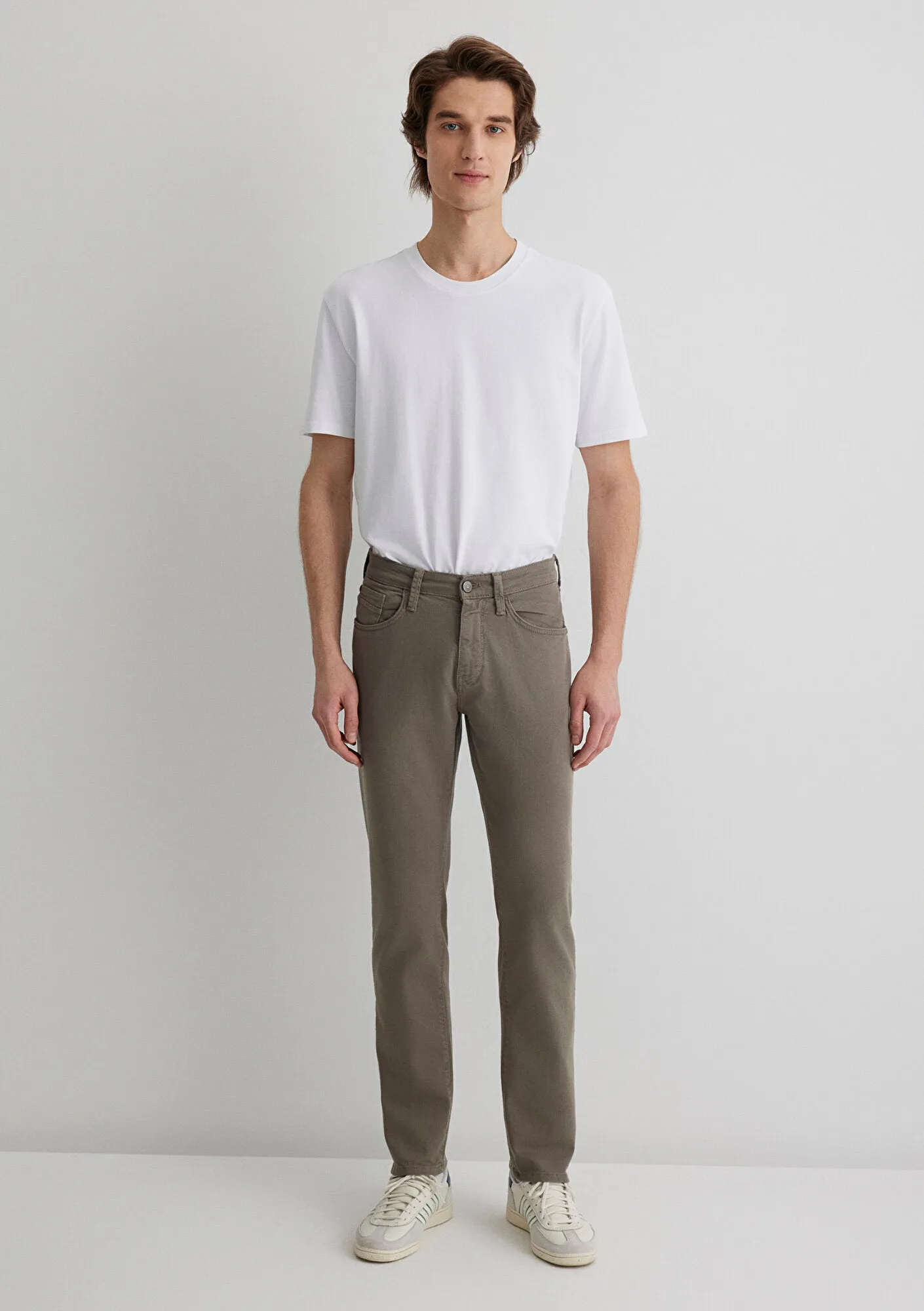 Marcus Smokey Olive Comfort Gabardin Pants