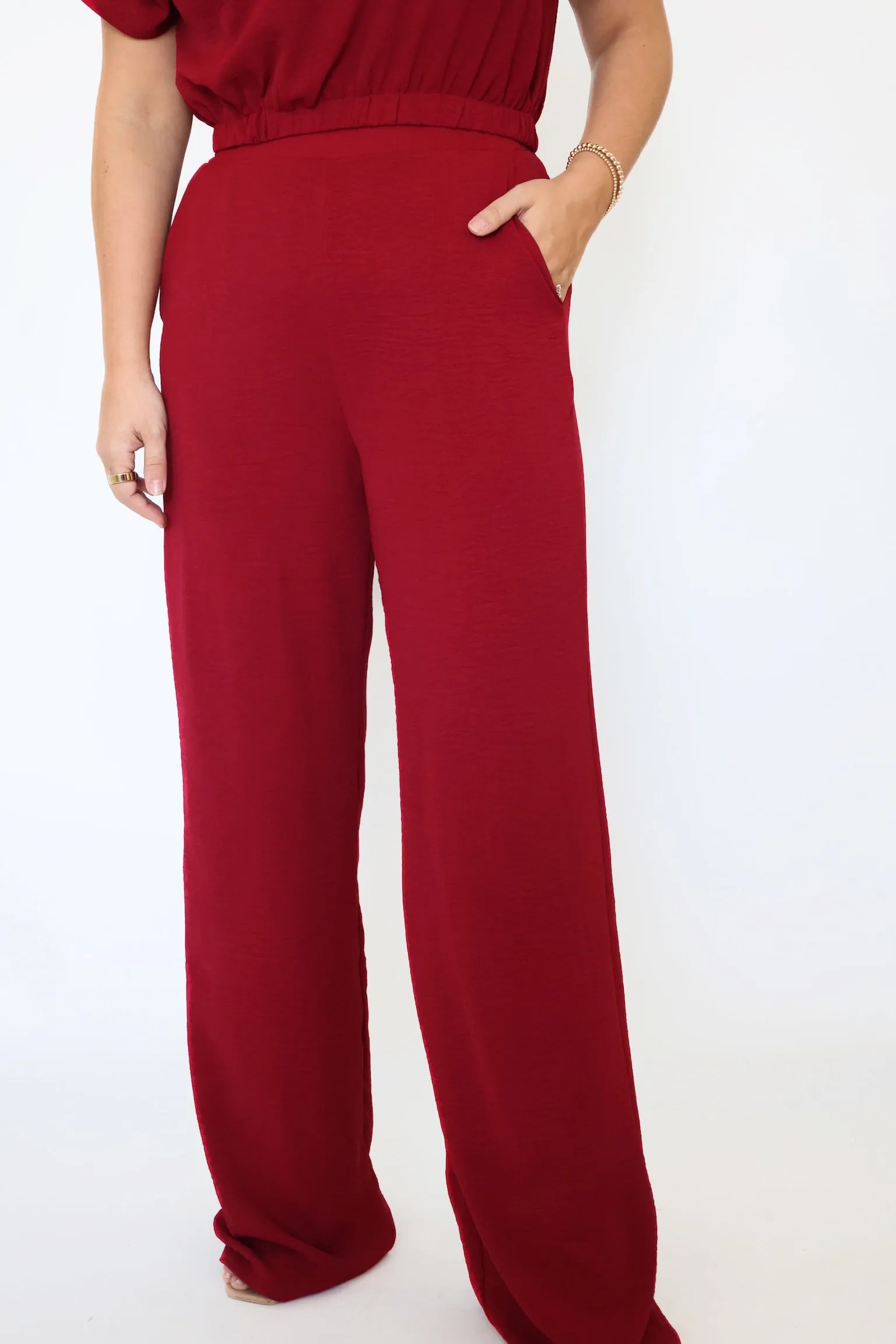 Market Find Pants- Burgundy (FINIAL SALE)