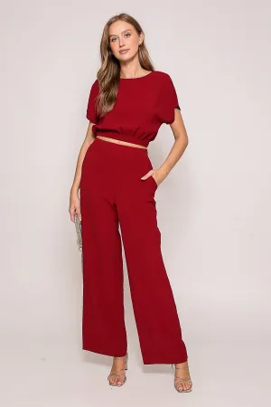 Market Find Pants- Burgundy (FINIAL SALE)