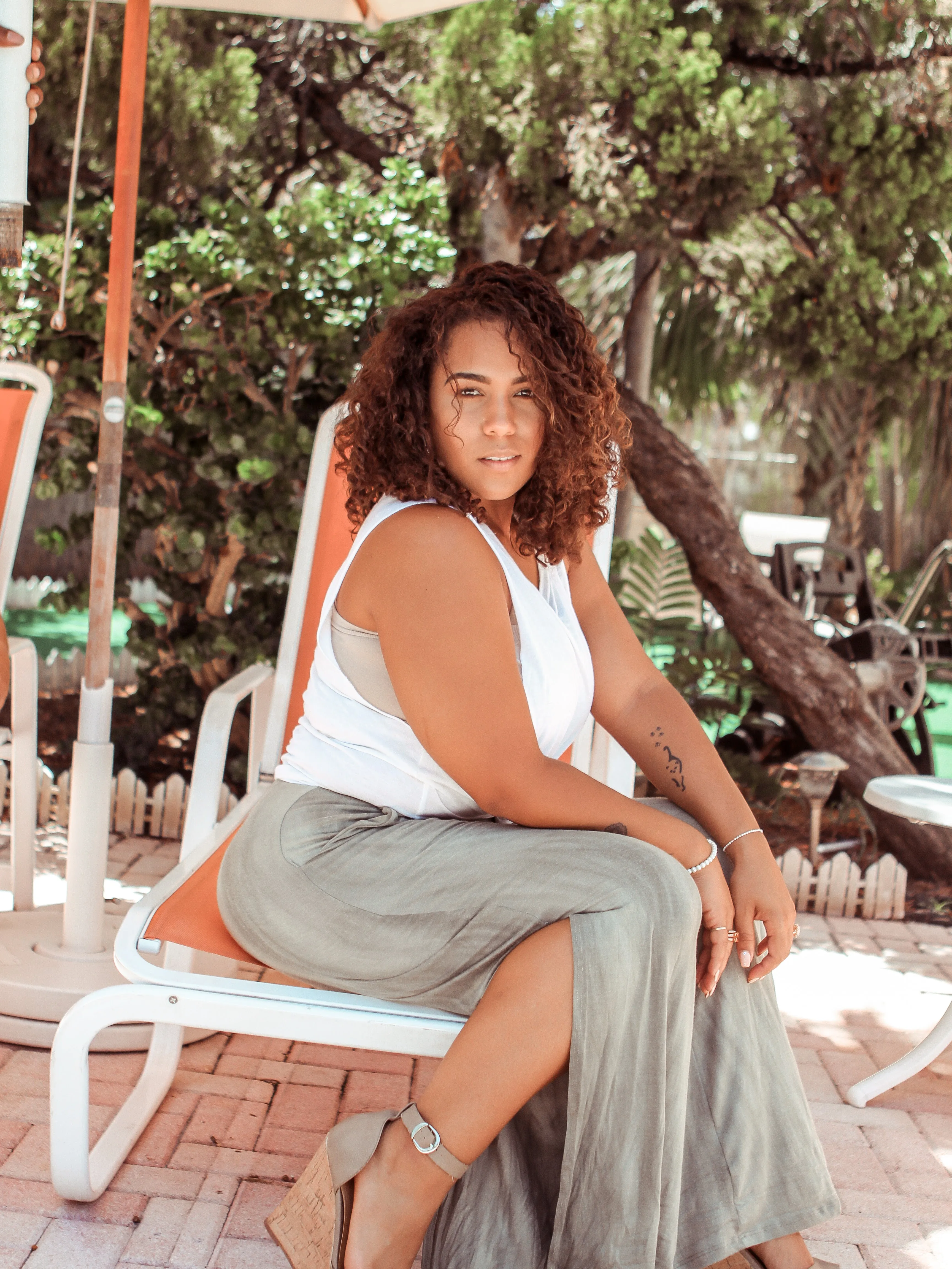 Melanie Tie Dye Vintage Pants (Olive)