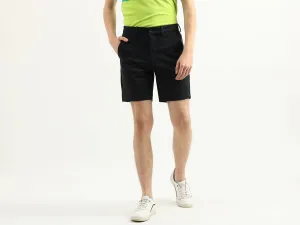 Men Textured Slim Fit Shorts