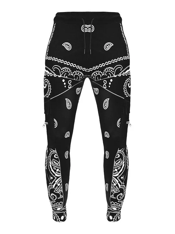 Men's Paisley Print Tapered Pants
