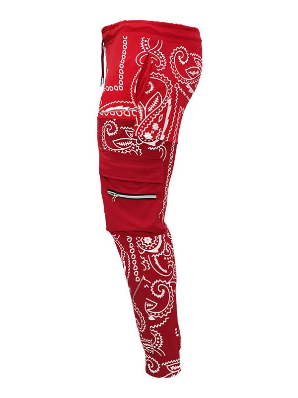 Men's Paisley Print Tapered Pants