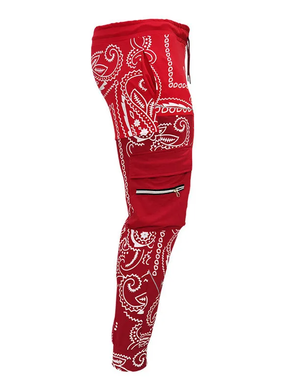 Men's Paisley Print Tapered Pants