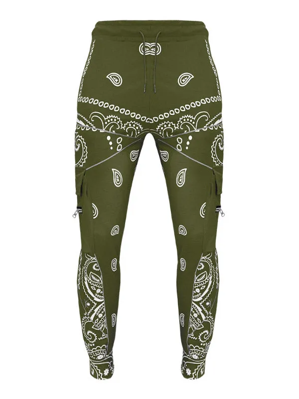Men's Paisley Print Tapered Pants