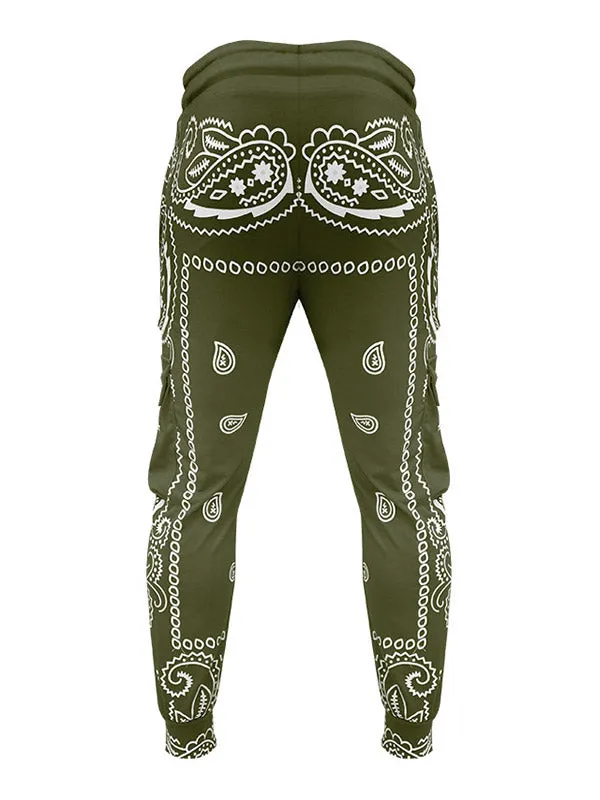 Men's Paisley Print Tapered Pants