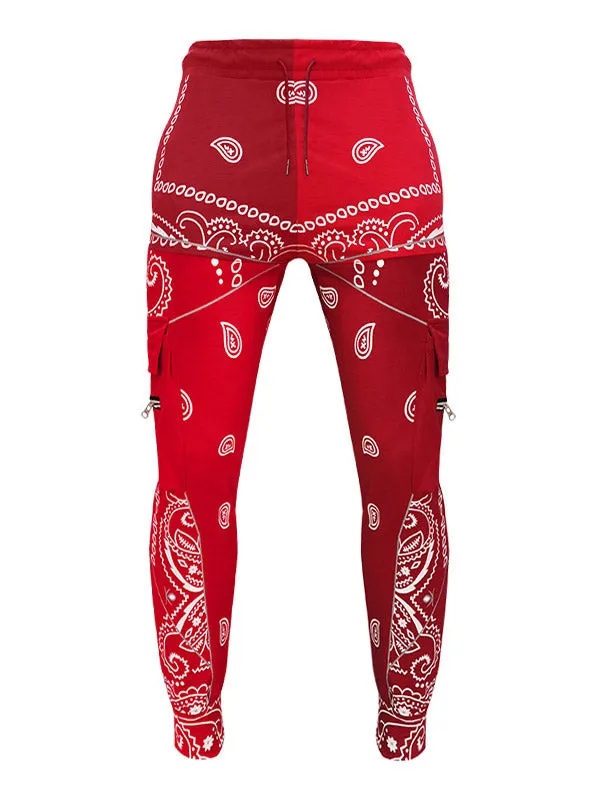 Men's Paisley Print Tapered Pants