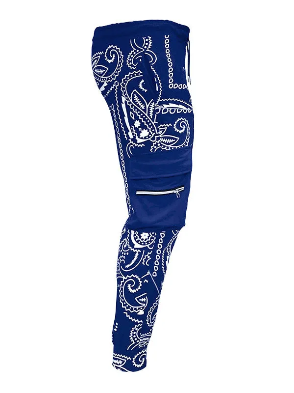 Men's Paisley Print Tapered Pants