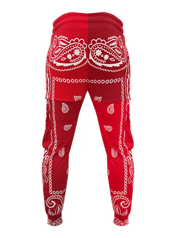 Men's Paisley Print Tapered Pants