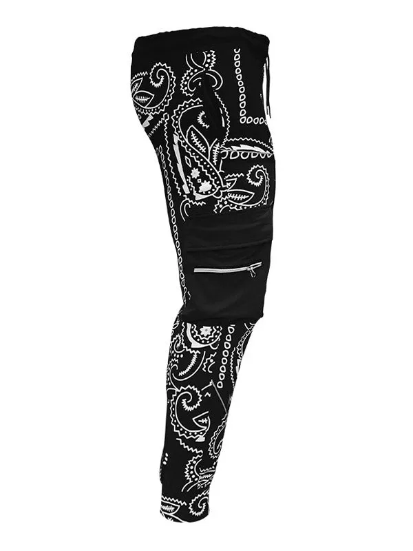 Men's Paisley Print Tapered Pants