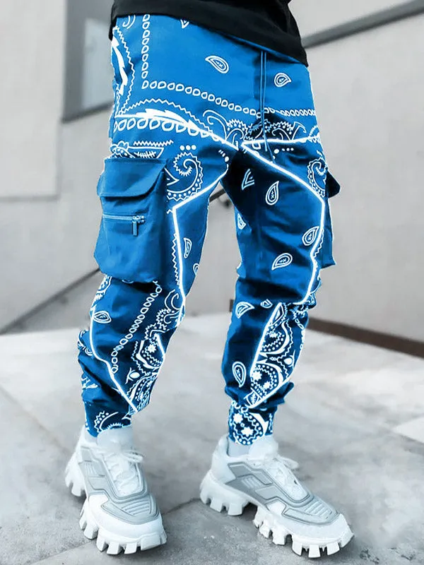 Men's Paisley Print Tapered Pants