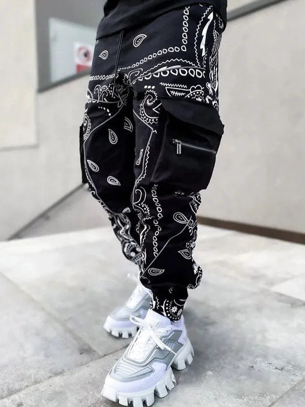 Men's Paisley Print Tapered Pants