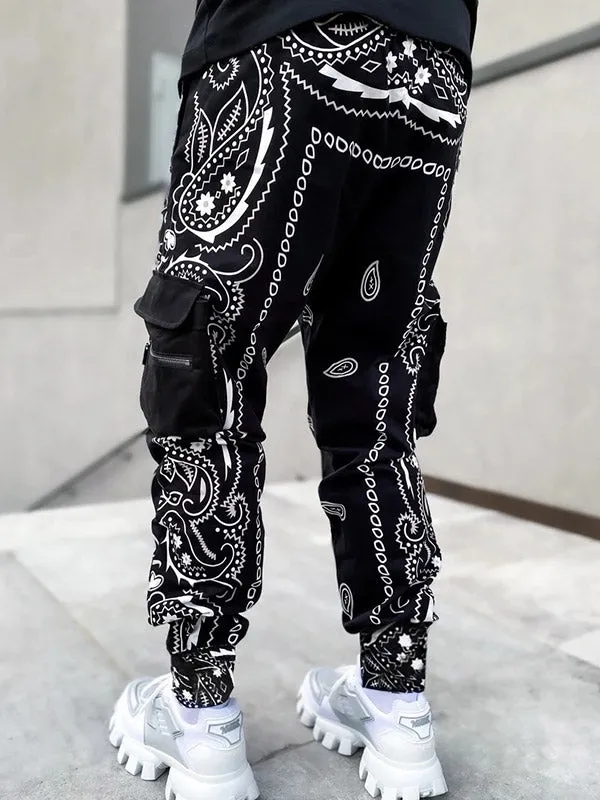 Men's Paisley Print Tapered Pants