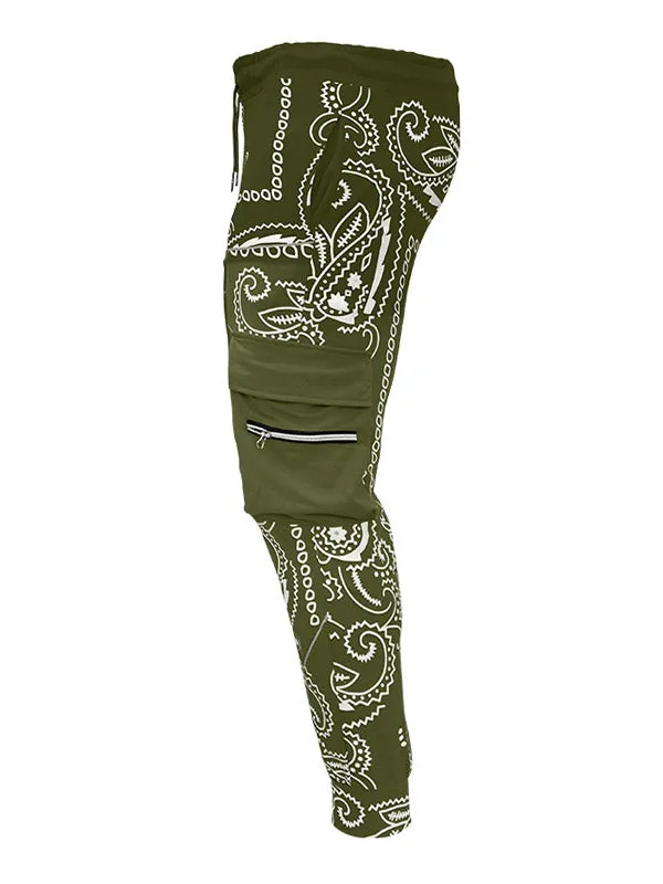 Men's Paisley Print Tapered Pants