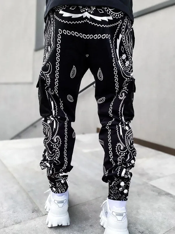 Men's Paisley Print Tapered Pants