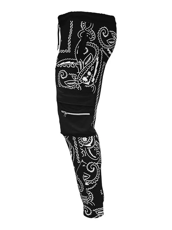 Men's Paisley Print Tapered Pants