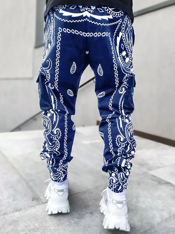 Men's Paisley Print Tapered Pants