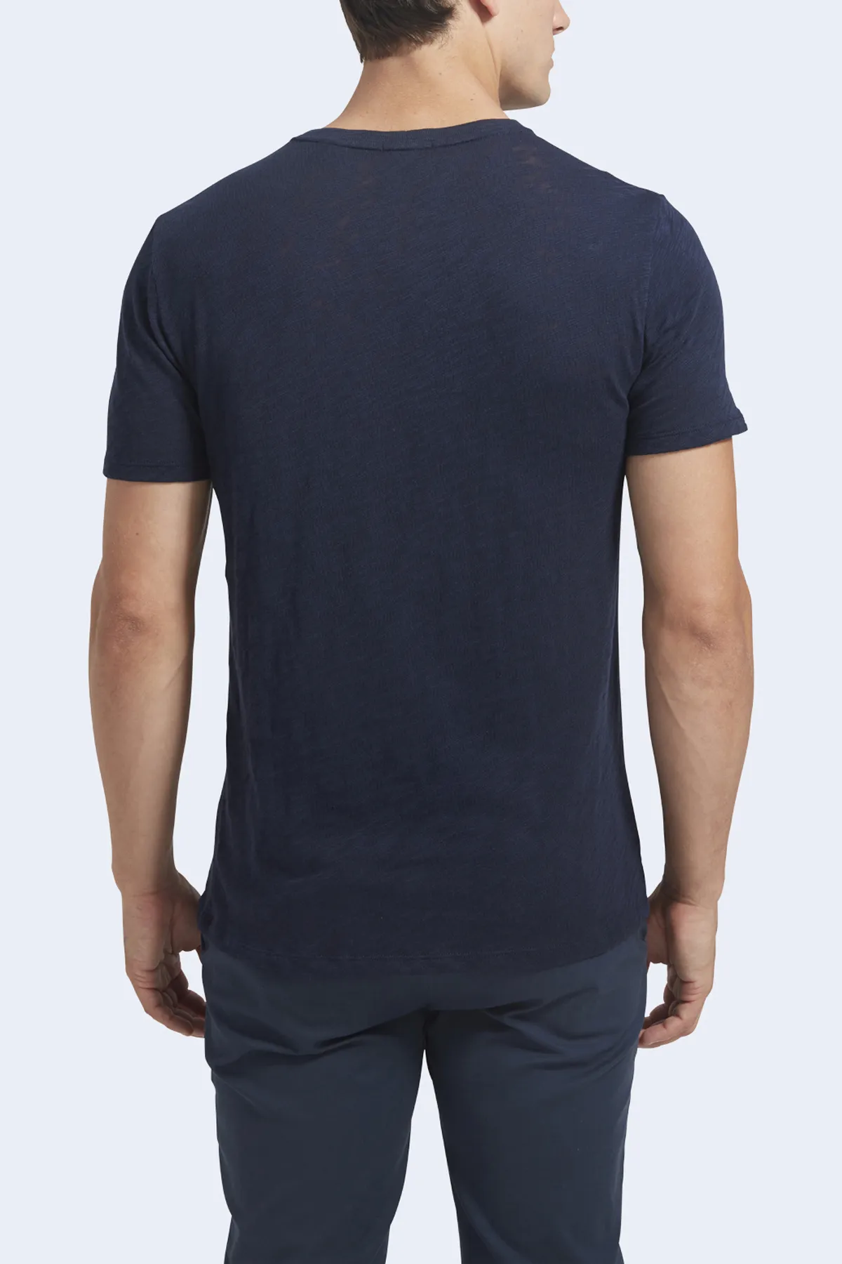 Men's Slub Jersey Short Sleeve Crew in Midnight