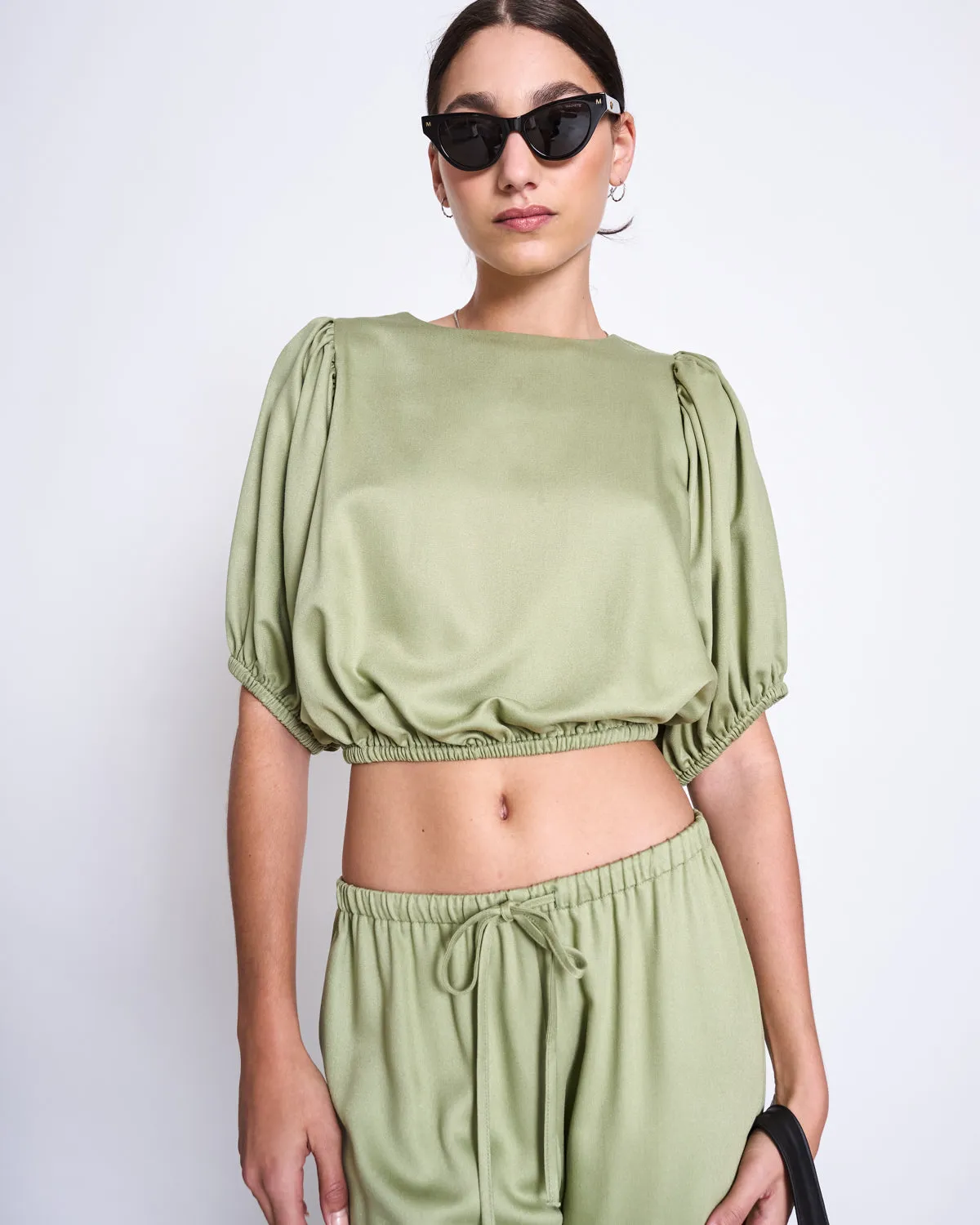 MID RISE LOOSE PANTS STRATH PALE OLIVE