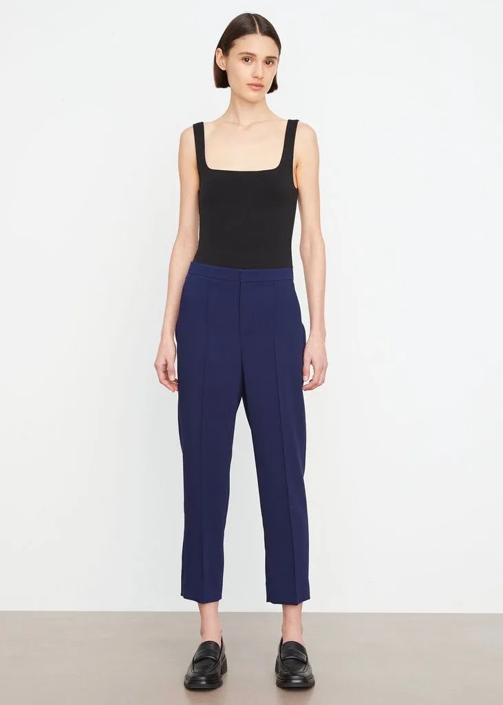 Mid Rise Pintuck Straight Leg Pant (Twilight)